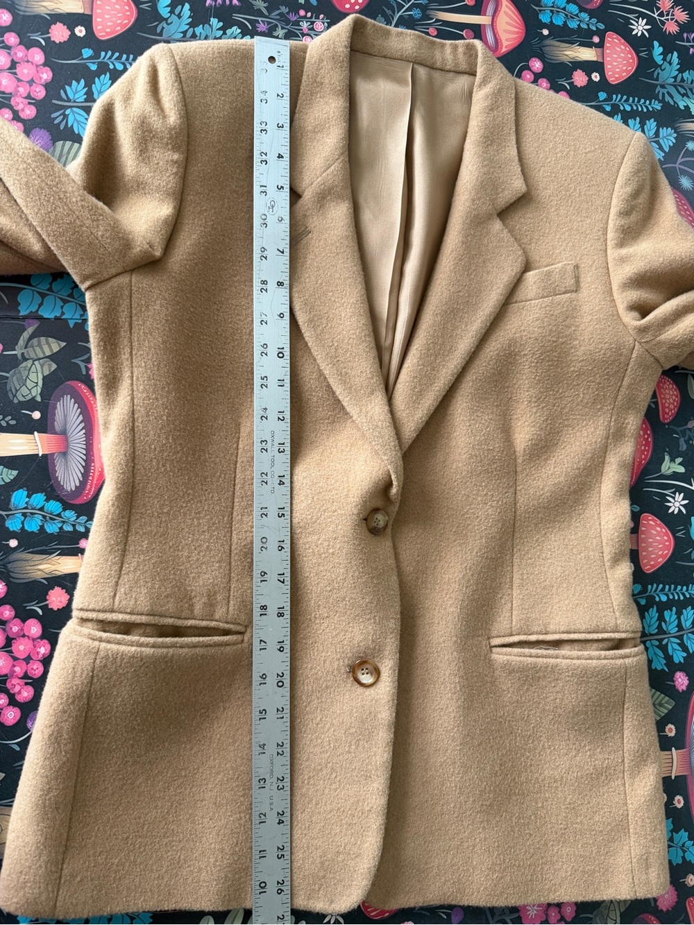 Tailleuer by Barrie Pace womens  100% Camel Hair Skirt Suit Beige Sz 4/6 Lined - Picture 15 of 16
